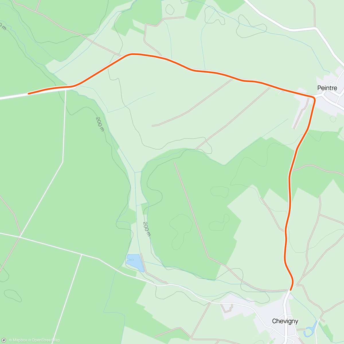 Kaart van de activiteit “---- 351.4 km this week ----
(Strava is incorrect. Again.)

France: Chevigny (Jura).
First 4 km's (of 14).”