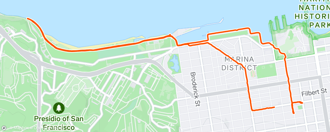 Map of the activity, Afternoon Hike