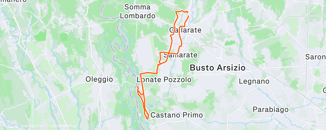 Карта физической активности (Pedalata pomeridiana)