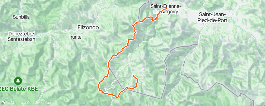 Map of the activity, J-1 de l'Euskal trail en Binôme.