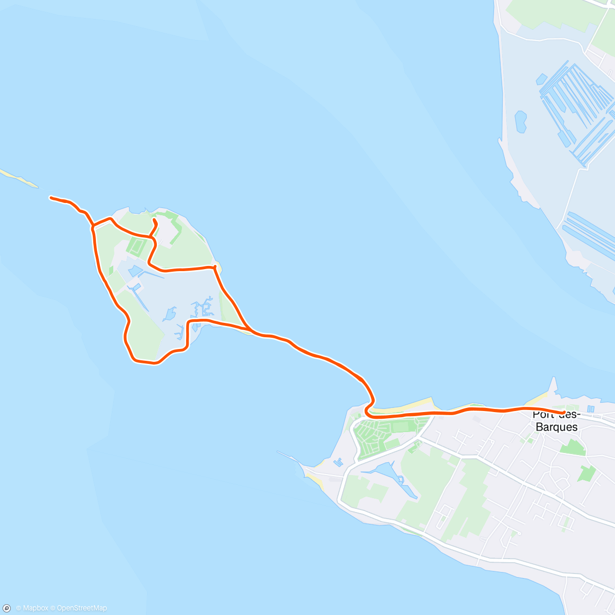 Map of the activity, Île madame 🚲⛅