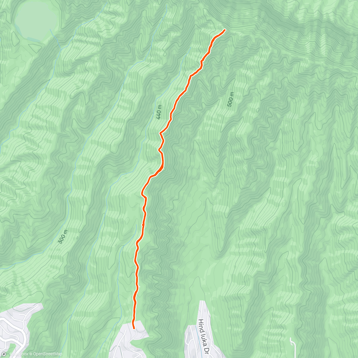 Map of the activity, Wiliwilinui Ridge Trail