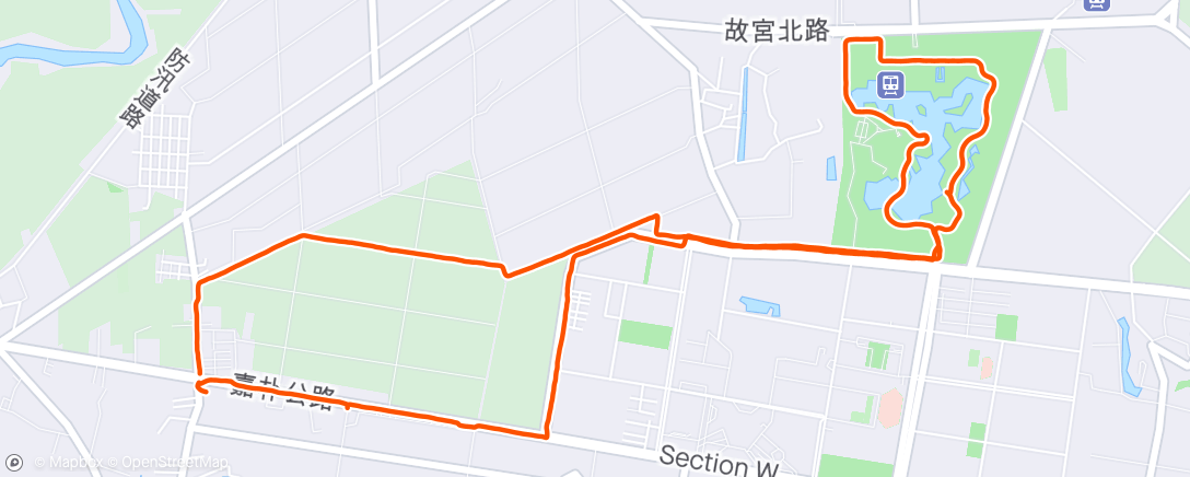 Kaart van de activiteit “Afternoon Run”