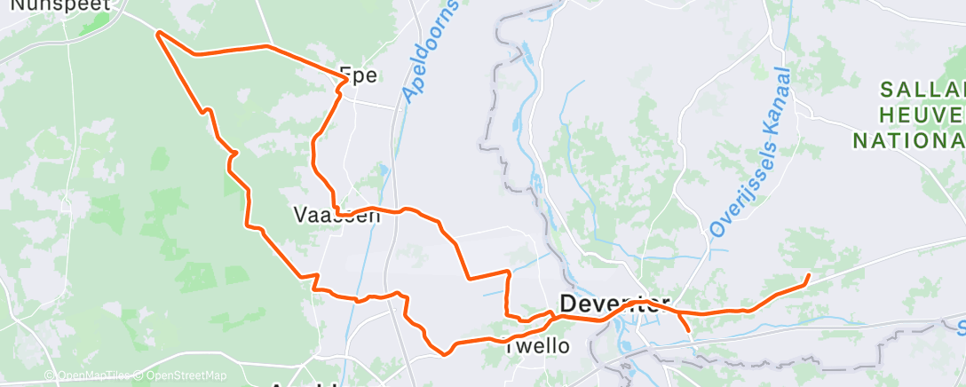 Map of the activity, Wielersport