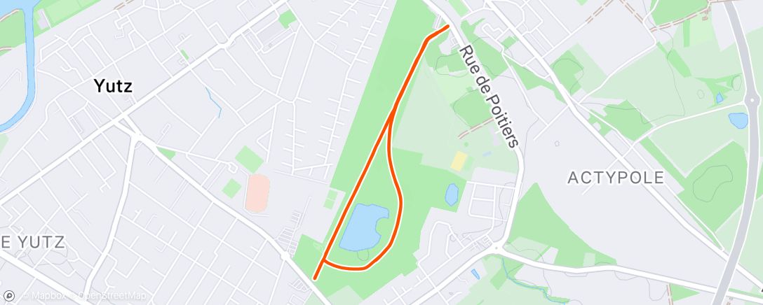 Map of the activity, Afternoon Run