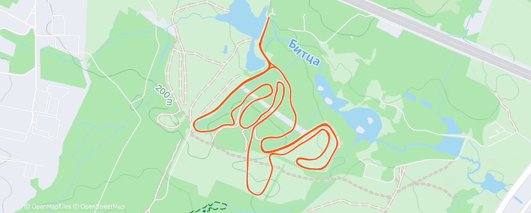 Map of the activity, Afternoon Nordic Ski