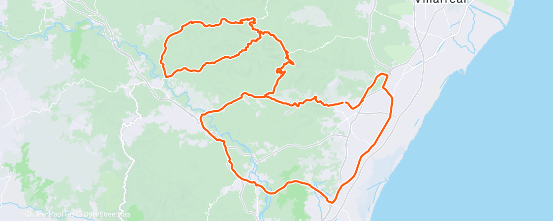 Map of the activity, Bicicleta por la mañana