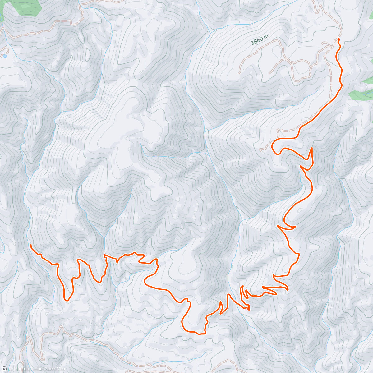 Map of the activity, Pacific Crest Trail — Day 37
