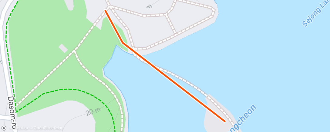 Map of the activity, Afternoon Walk