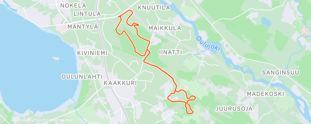 Map of the activity, Night Nordic Ski