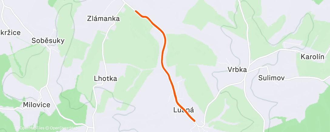 Map of the activity, Morning Run