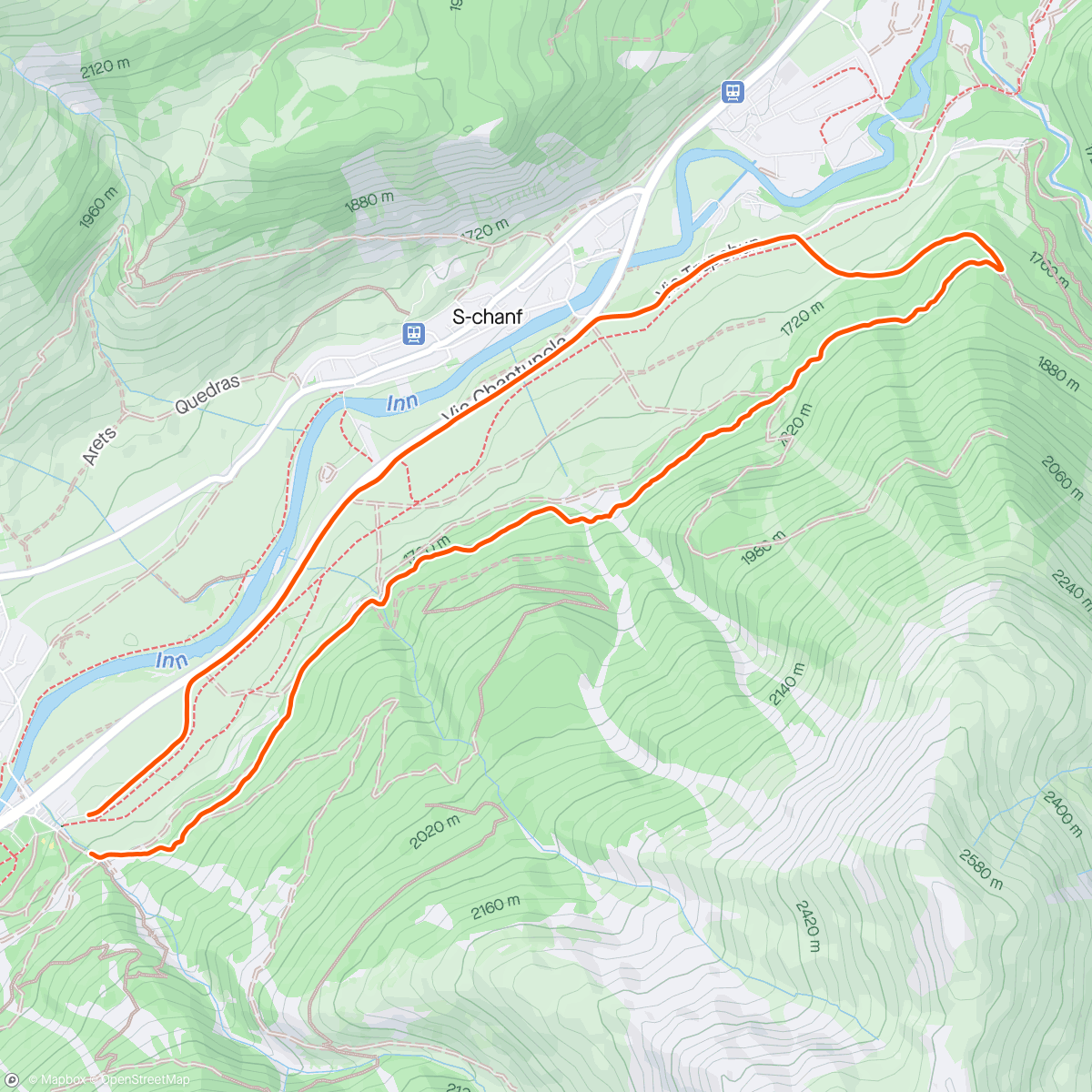 Map of the activity, Trail Run ..testing waterproof gear 🤣