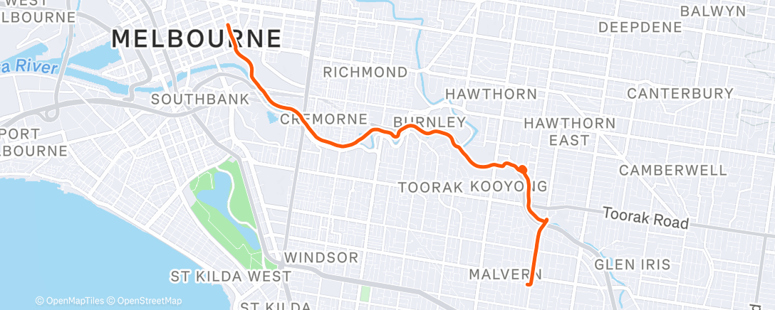 Map of the activity, Afternoon Ride