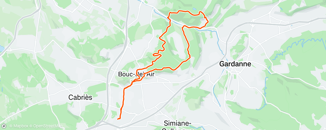 Map of the activity, Activité le midi
