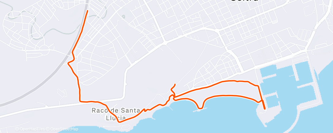 Map of the activity, Carrera a la hora del almuerzo