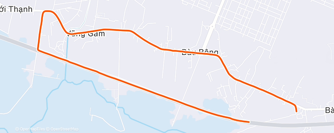 Map of the activity, Afternoon Run