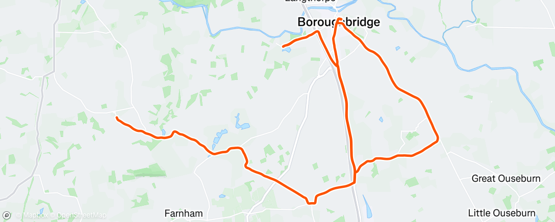 Map of the activity, Evening Ride