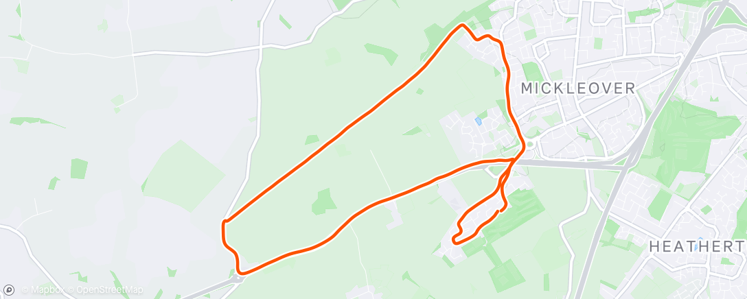 Map of the activity, Evening Run