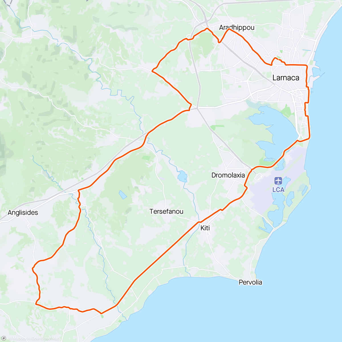 Map of the activity, Morning Ride Aplanta - Mazotos