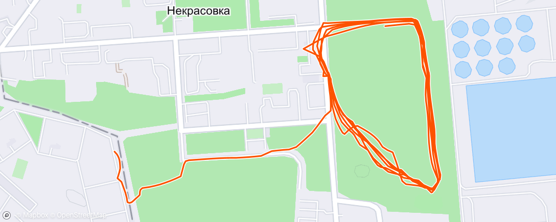 Map of the activity, Night Run