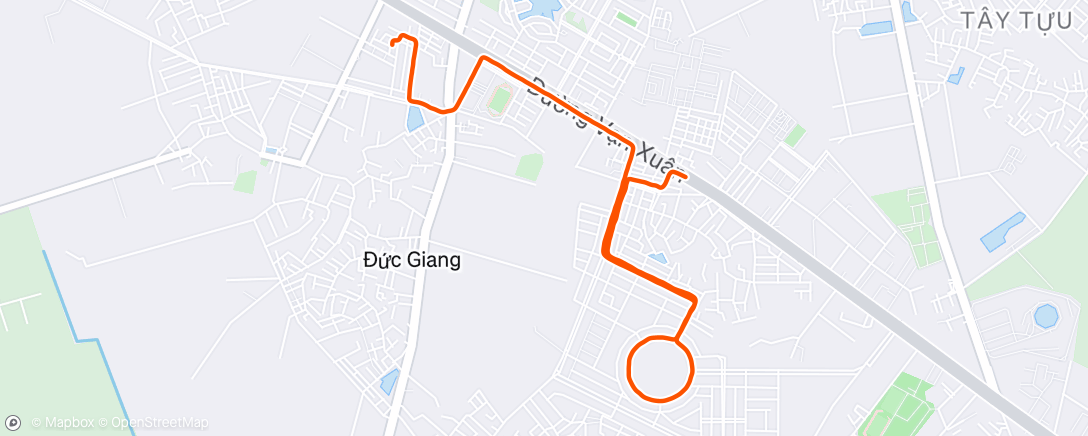 Map of the activity, Afternoon Run