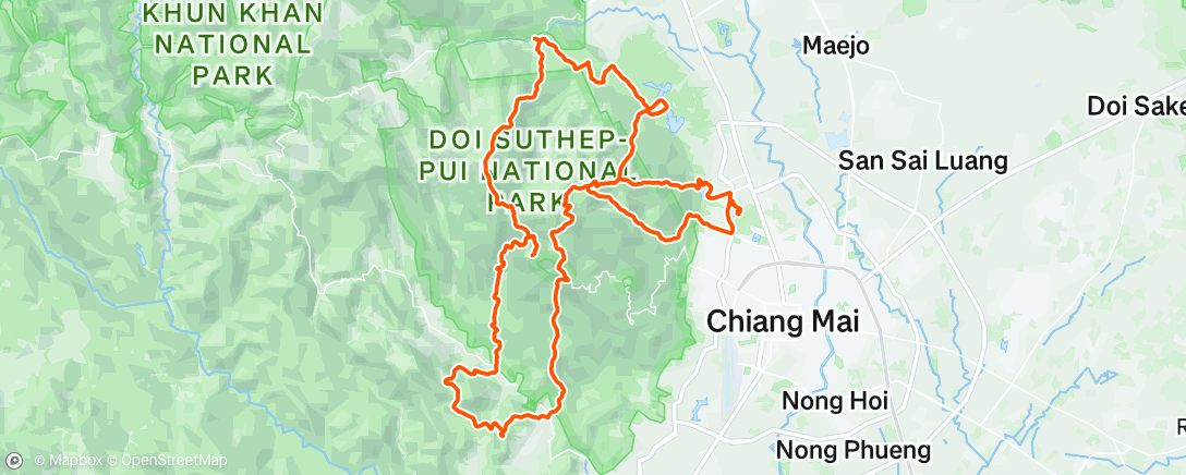 Map of the activity, Elephant 100k + bonus mile. 6th!