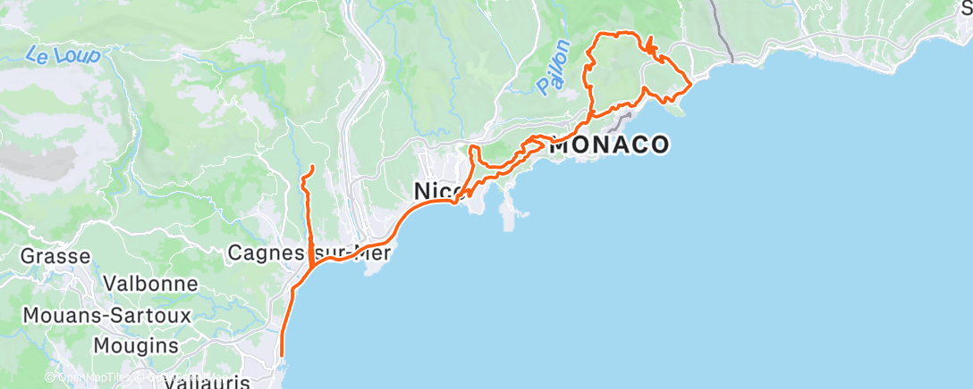 Map of the activity, Sortie vélo le matin