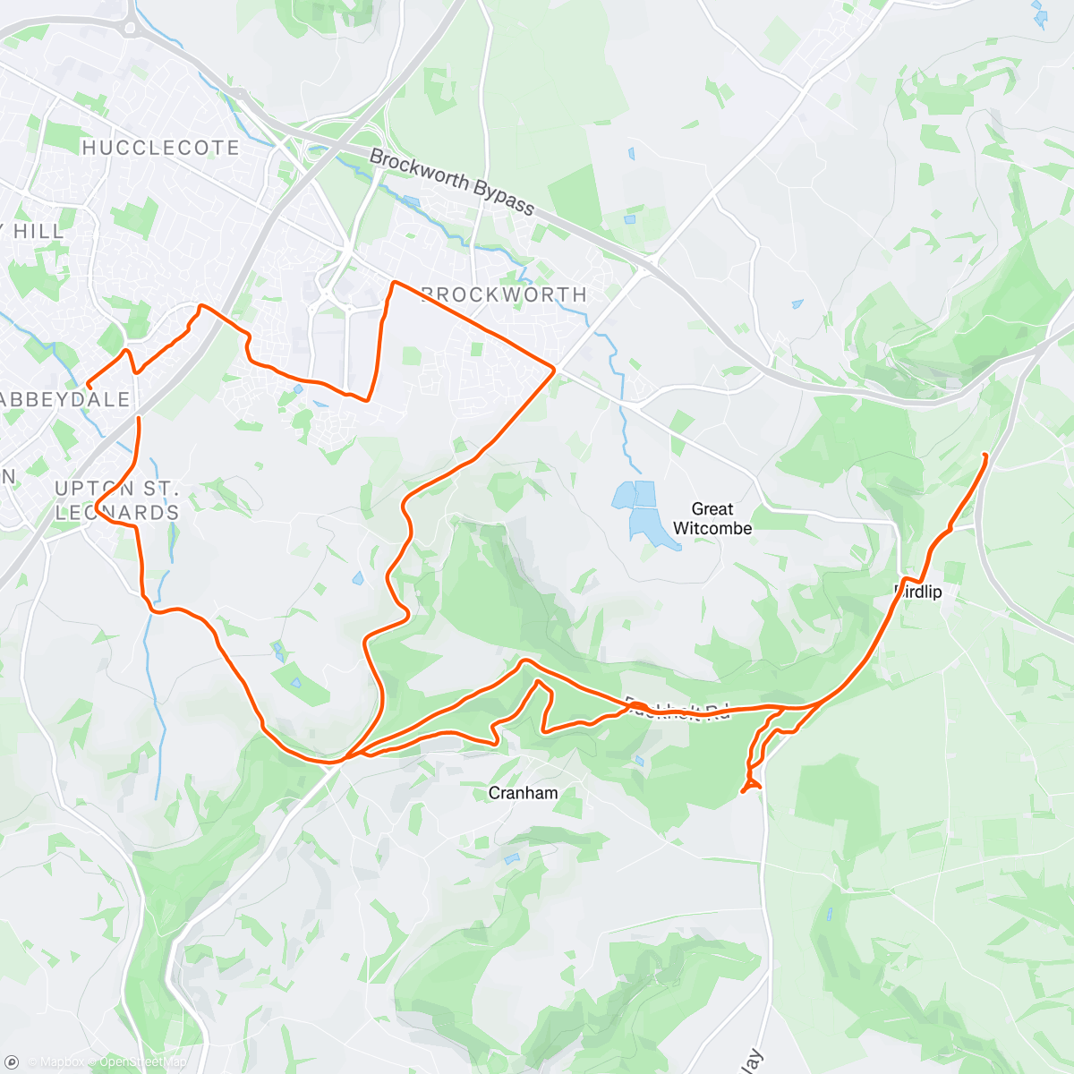 Map of the activity, Afternoon Ride