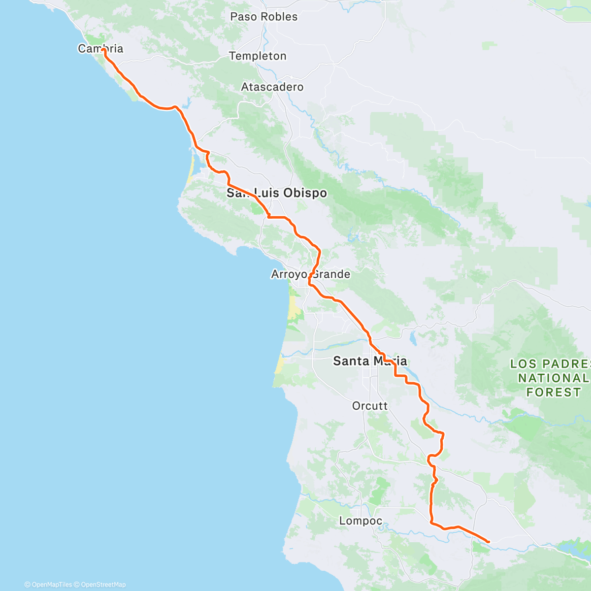 Map of the activity, Patty's 14th birthday ride 🐕