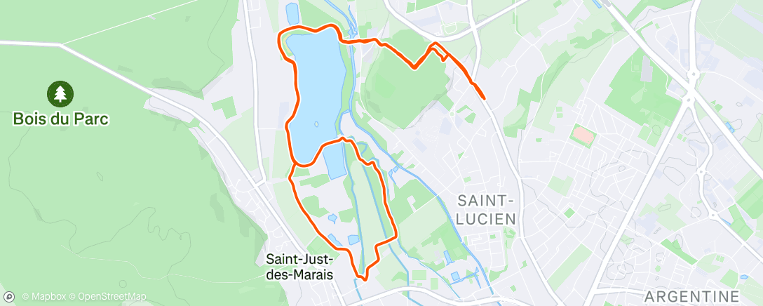 Map of the activity, Morning Trail Run