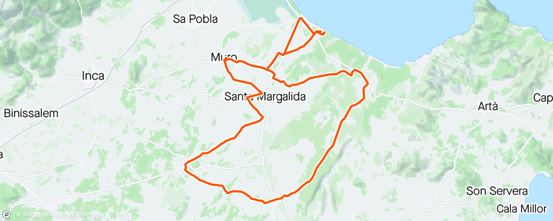 Map of the activity, Mallorca dag 1