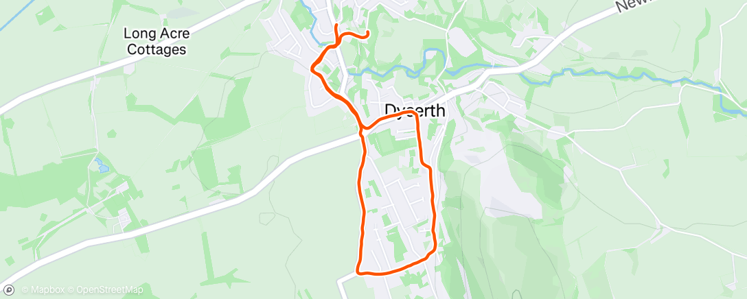 Map of the activity, Evening Run