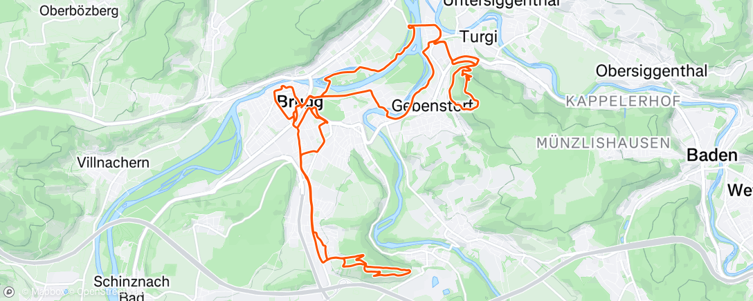 Map of the activity, Mountainbike-Fahrt am Nachmittag
