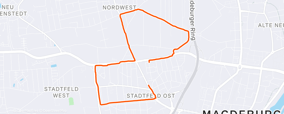 Map of the activity, Abendspaziergang