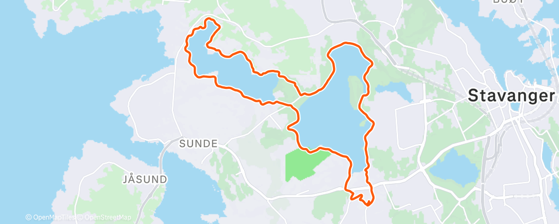 Map of the activity, Afternoon Run