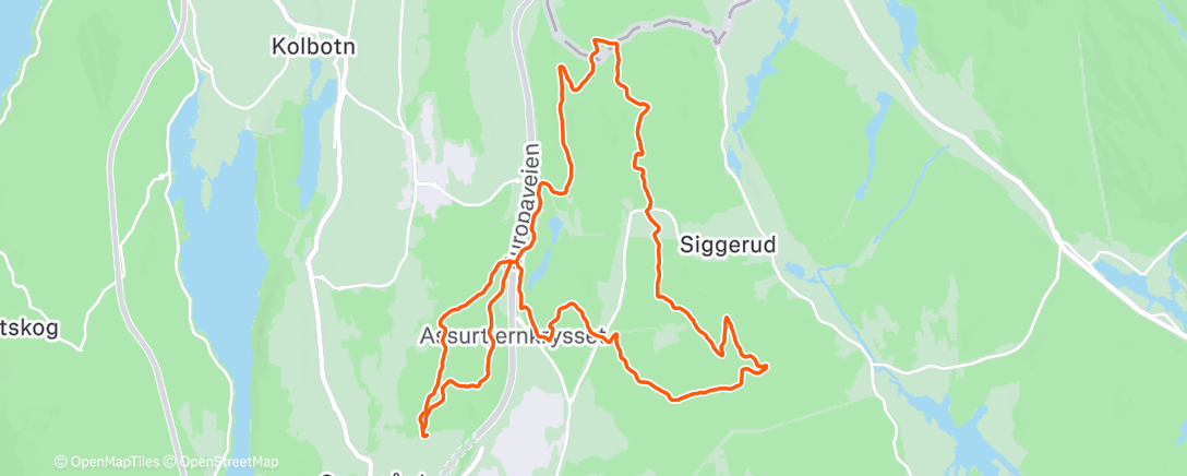 Map of the activity, Langtur sti
