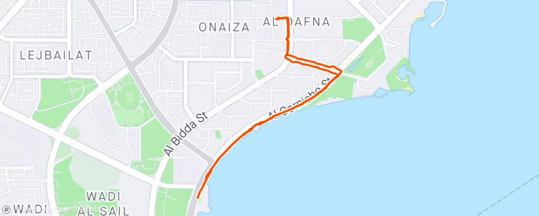 Mapa de la actividad (Steady Corniche)