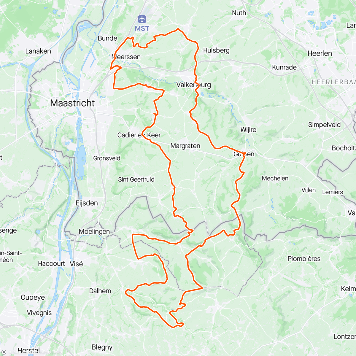 Map of the activity, Dagje Limburg met Gert en Lizan