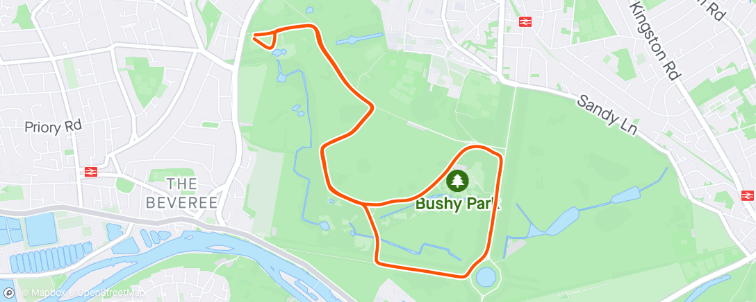 Map of the activity, Wedding Day 7k - Bushy Park