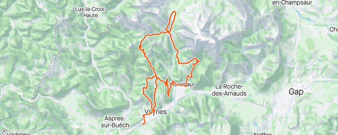 Map of the activity, Raid Chemins du Soleil