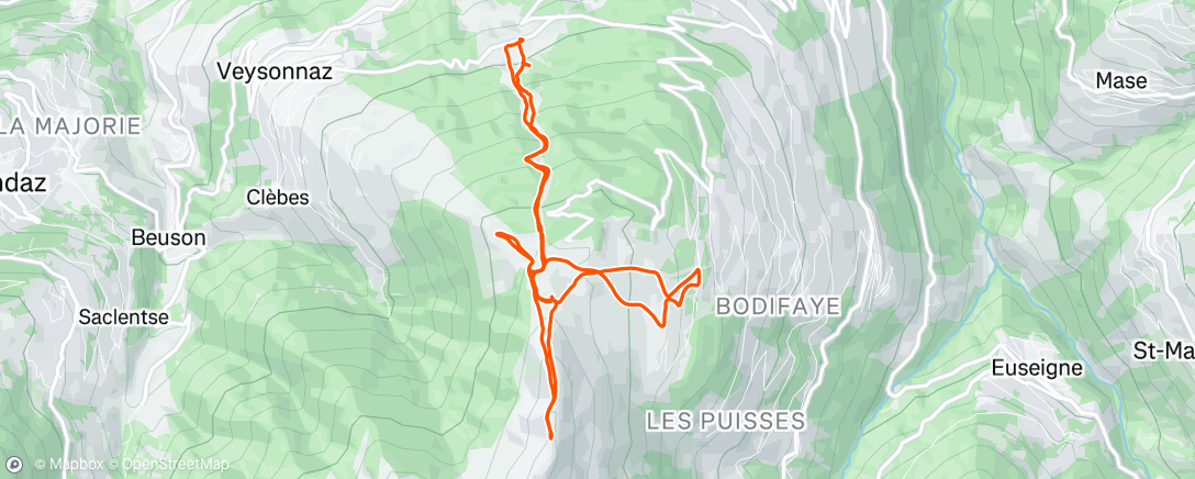 Mapa da atividade, Skimo #18 à l’ombre 🥶 sur l’🐻 et les Crêtes de Thyon (-11° à Ethérolla)