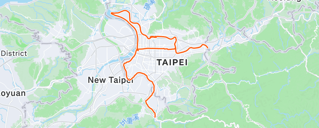 Map of the activity, 晨間騎乘