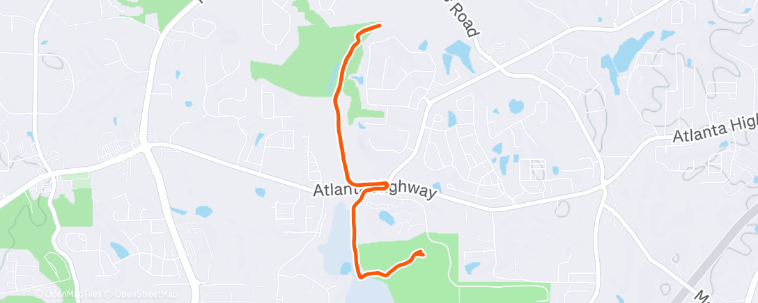 Map of the activity, Morning Run