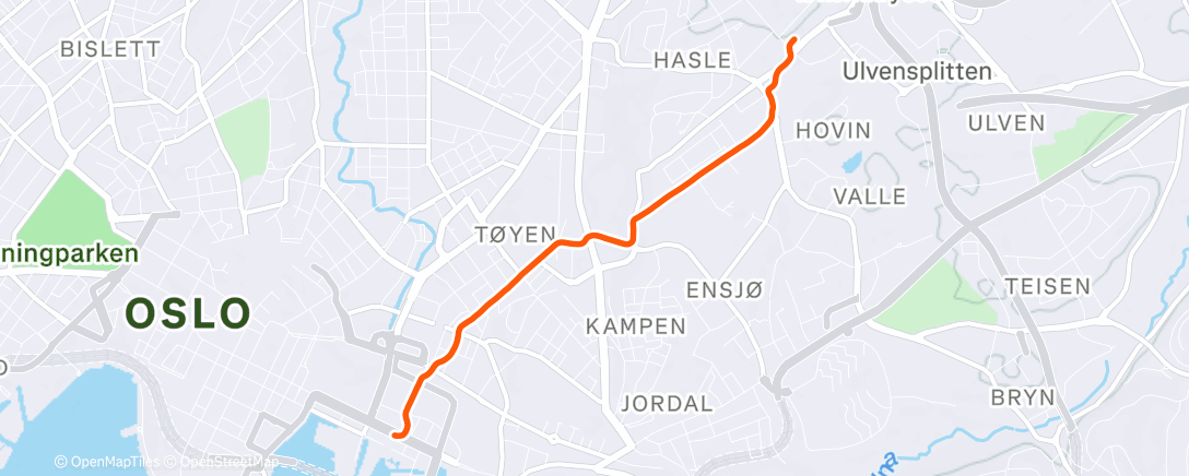 Map of the activity, Afternoon Walk