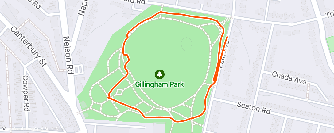 アクティビティ「Gillingham Park」の地図
