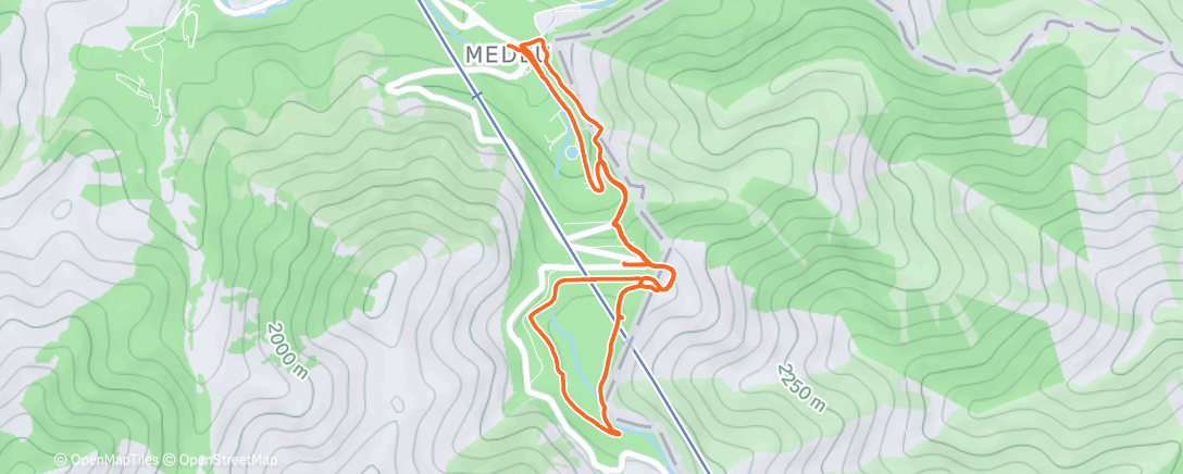 Map of the activity, Evening Trail Run