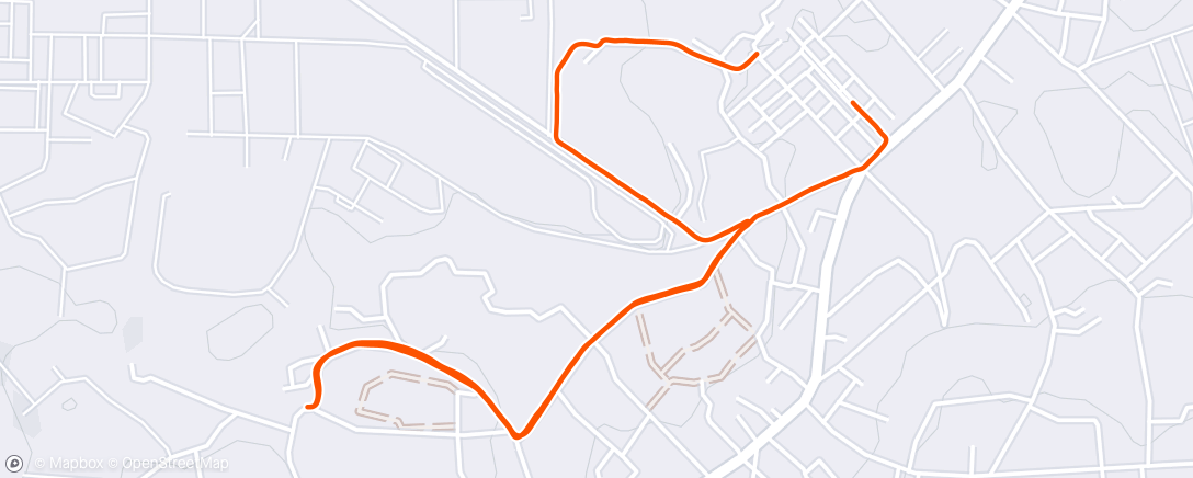 Map of the activity, Afternoon Run