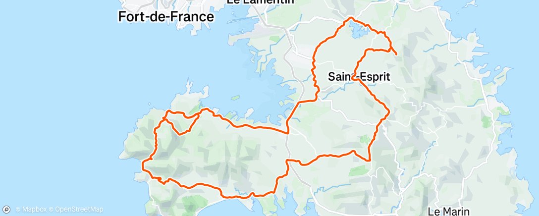 Map of the activity, Sortie vélo le matin