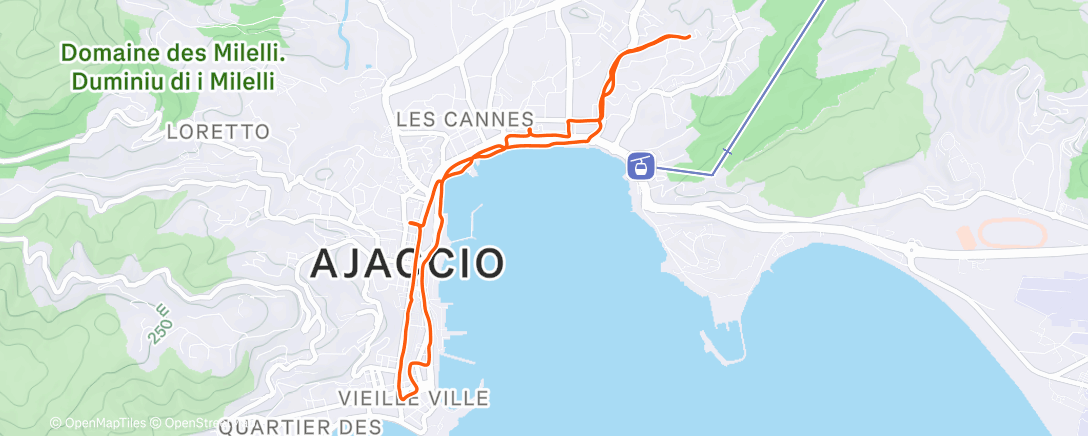 Карта физической активности (Trail le matin)