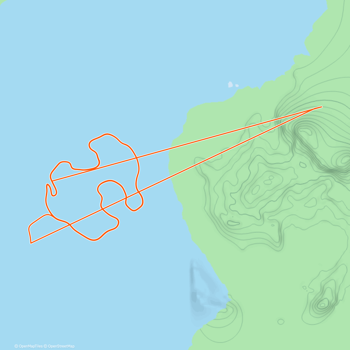 Map of the activity, Zwift - Volcano Circuit in Watopia